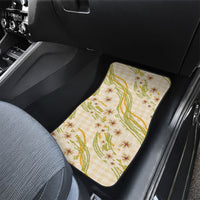 Melemele Ahiahia Hawai'i Palaka Plumeria Car Mats Puakenikeni and Maile Lei