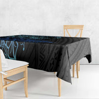Floral Polynesian Hibiscus Tattoo Tablecloth Blue Gradient Style LT9 - Polynesian Pride