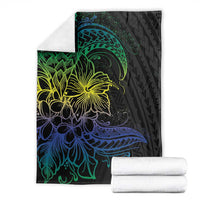 Floral Polynesian Hibiscus Tattoo Blanket Green Gradient Style LT9 - Polynesian Pride