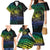 Floral Polynesian Hibiscus Tattoo Family Matching Mermaid Dress and Hawaiian Shirt Green Gradient Style