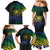 Floral Polynesian Hibiscus Tattoo Family Matching Mermaid Dress and Hawaiian Shirt Green Gradient Style