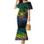 Floral Polynesian Hibiscus Tattoo Family Matching Mermaid Dress and Hawaiian Shirt Green Gradient Style