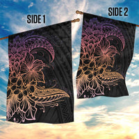Floral Polynesian Hibiscus Tattoo Garden Flag Peach Gradient Style LT9 - Polynesian Pride
