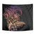 Floral Polynesian Hibiscus Tattoo Tapestry Peach Gradient Style