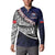 Custom Samoa Rugby Pacific Button Sweatshirt Samoan Warrior Tribal Pattern