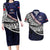 Custom Samoa Rugby Pacific Couples Matching Long Sleeve Bodycon Dress and Hawaiian Shirt Samoan Warrior Tribal Pattern