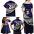 Custom Samoa Rugby Pacific Family Matching Off Shoulder Maxi Dress and Hawaiian Shirt Samoan Warrior Tribal Pattern