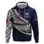 Custom Samoa Rugby Pacific Hoodie Samoan Warrior Tribal Pattern