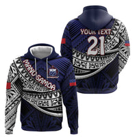 Custom Samoa Rugby Pacific Hoodie Samoan Warrior Tribal Pattern