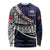 Custom Samoa Rugby Pacific Long Sleeve Shirt Samoan Warrior Tribal Pattern