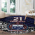 Custom Samoa Rugby Pacific Round Carpet Samoan Warrior Tribal Pattern