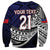 Custom Samoa Rugby Pacific Sweatshirt Samoan Warrior Tribal Pattern