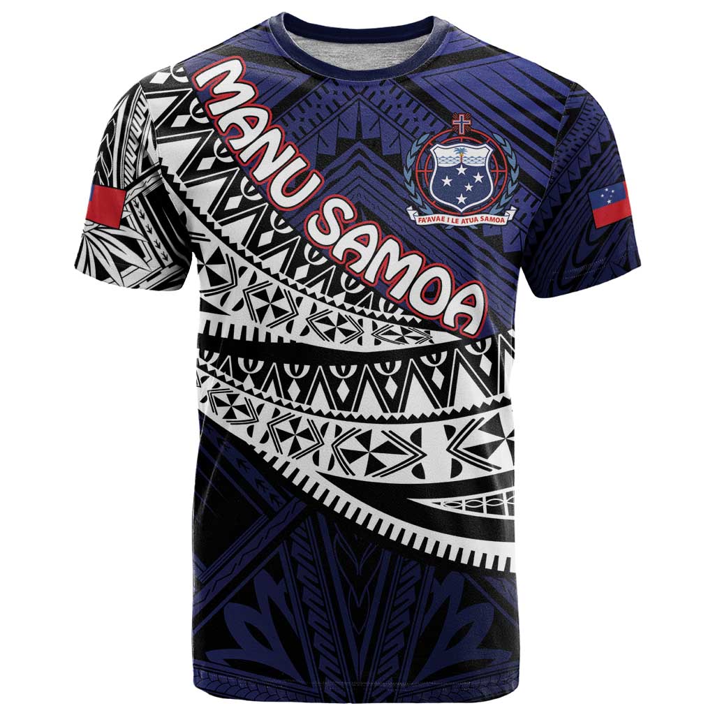 Custom Samoa Rugby Pacific T Shirt Samoan Warrior Tribal Pattern