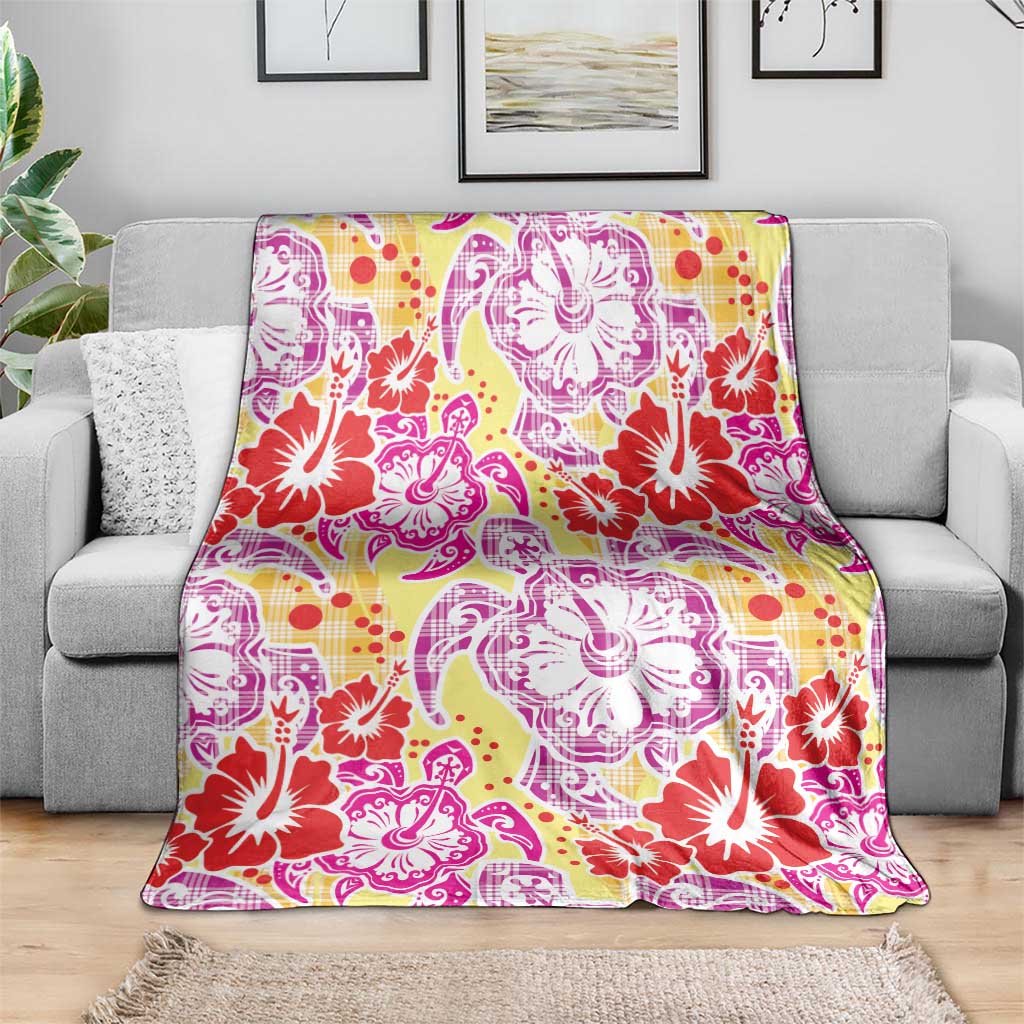 Palaka with Honu and Hibiscus Blanket Hawaiian Heritage Spirit - Polynesian Pride