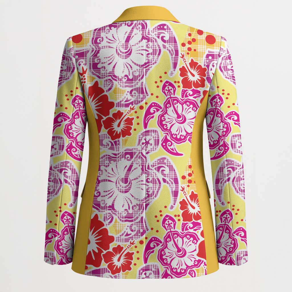Palaka with Honu and Hibiscus Blazer Hawaiian Heritage Spirit - Polynesian Pride