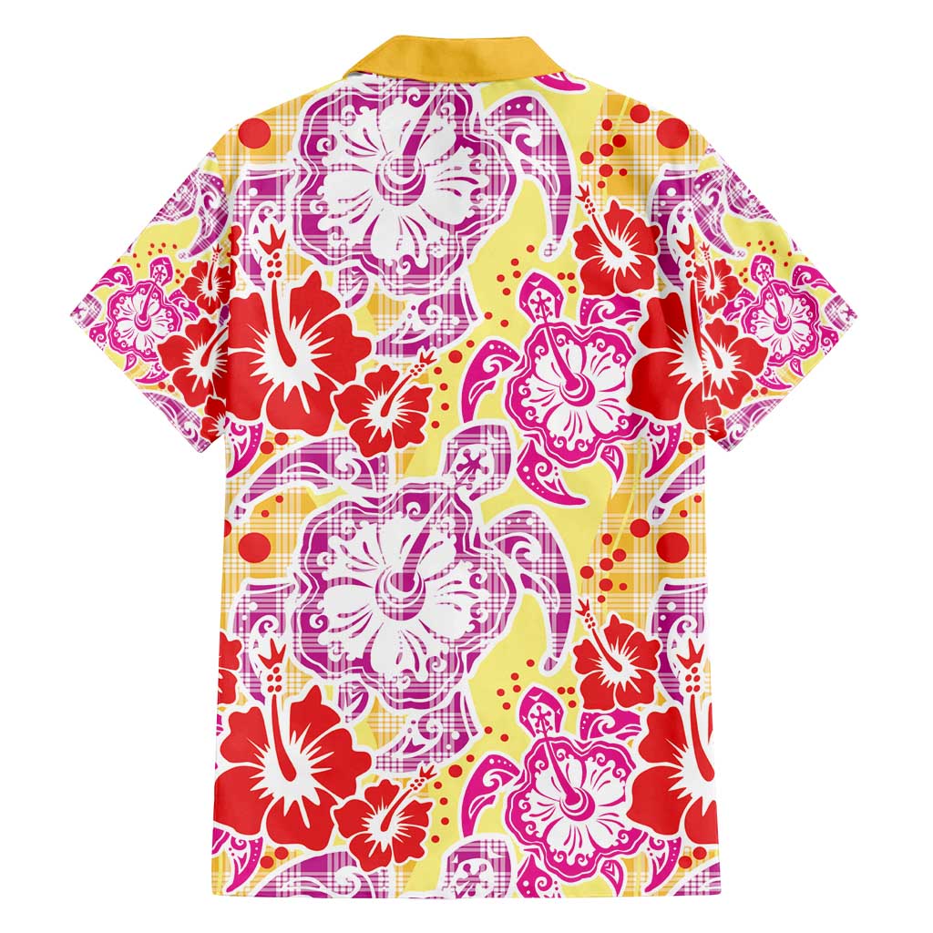 Palaka with Honu and Hibiscus Family Matching Summer Maxi Dress and Hawaiian Shirt Hawaiian Heritage Spirit - Polynesian Pride