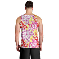 Palaka with Honu and Hibiscus Men Tank Top Hawaiian Heritage Spirit - Polynesian Pride