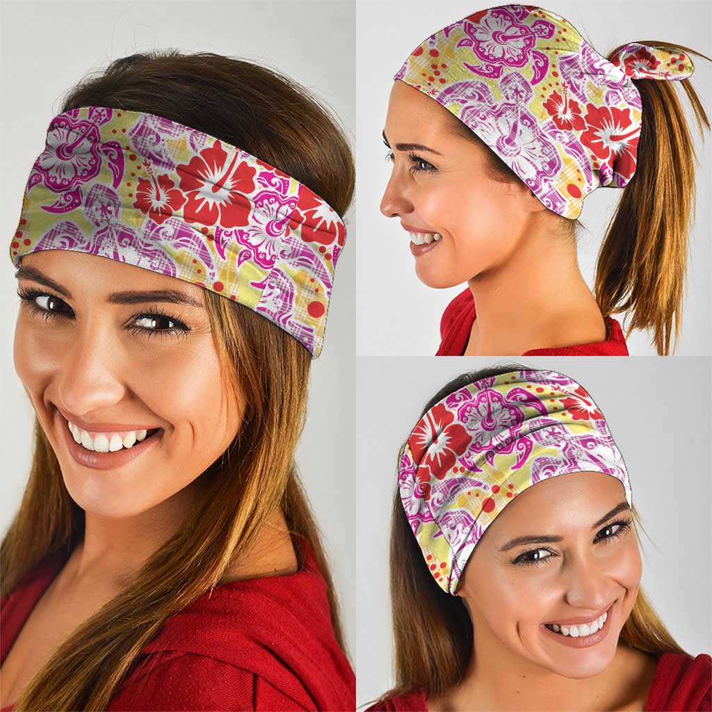 Palaka with Honu and Hibiscus Neck Gaiter Hawaiian Heritage Spirit - Polynesian Pride