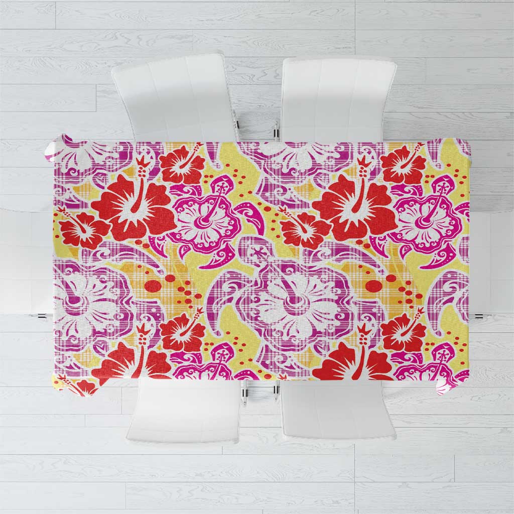 Palaka with Honu and Hibiscus Tablecloth Hawaiian Heritage Spirit - Polynesian Pride