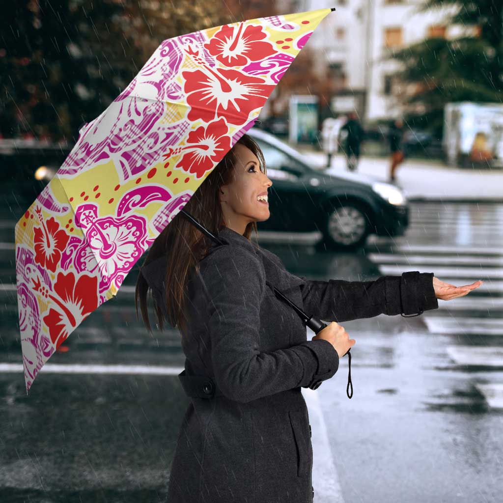 Palaka with Honu and Hibiscus Umbrella Hawaiian Heritage Spirit - Polynesian Pride