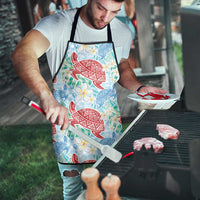 Palaka with Honu and Plumeria Apron Hawaiian Heritage Spirit LT9 - Polynesian Pride