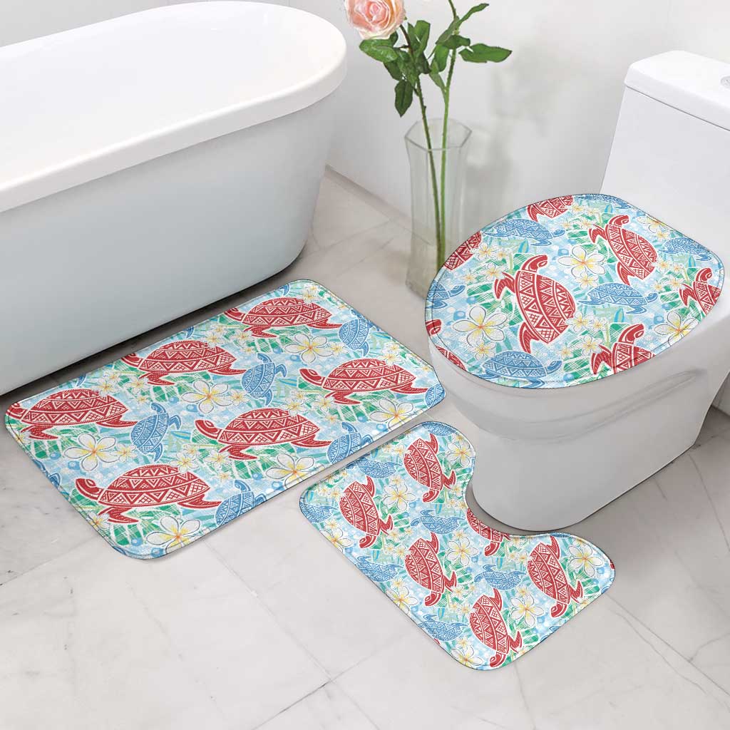 Palaka with Honu and Plumeria Bathroom Set Hawaiian Heritage Spirit - Polynesian Pride