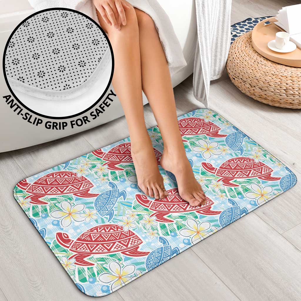 Palaka with Honu and Plumeria Bathroom Set Hawaiian Heritage Spirit - Polynesian Pride