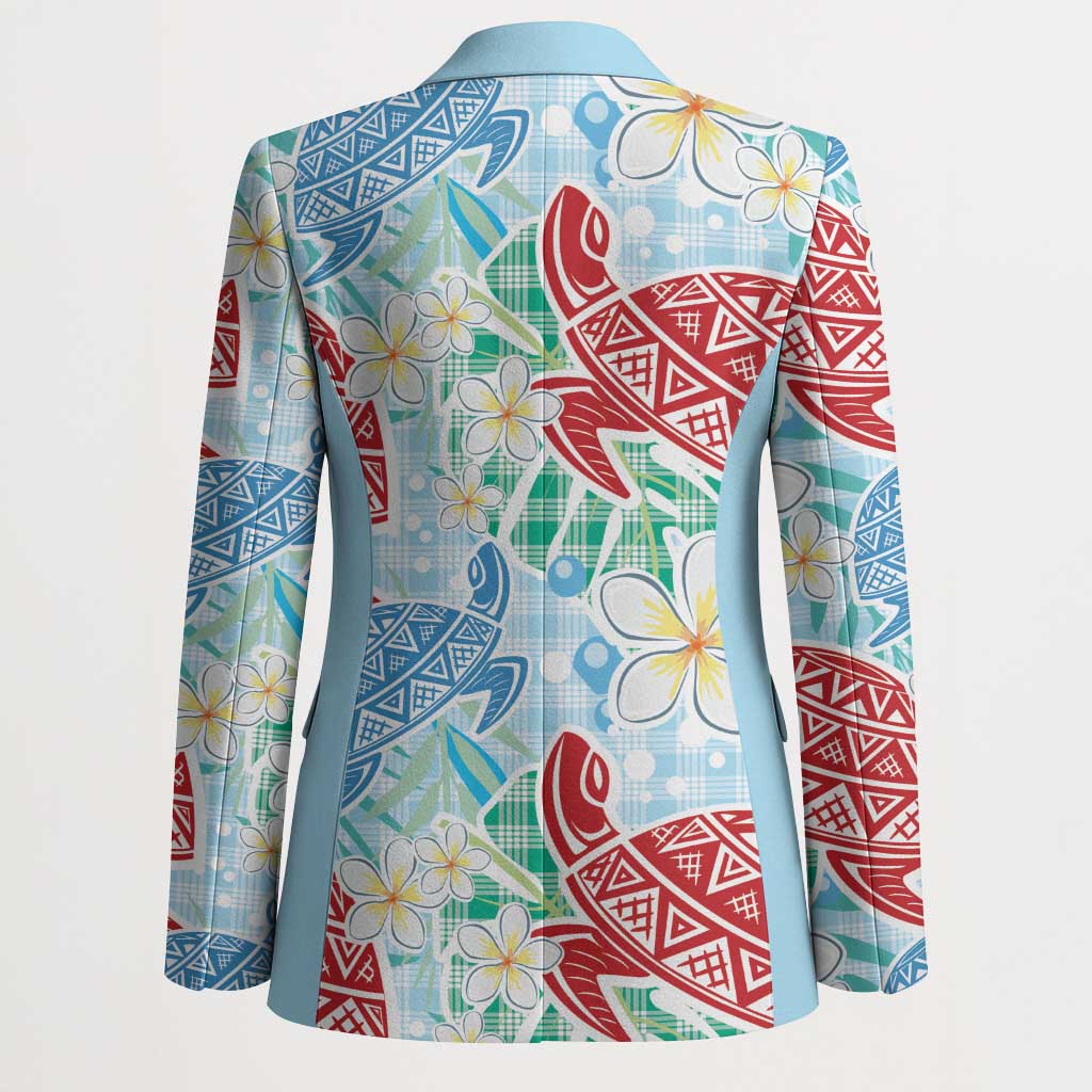 Palaka with Honu and Plumeria Blazer Hawaiian Heritage Spirit LT9 - Polynesian Pride