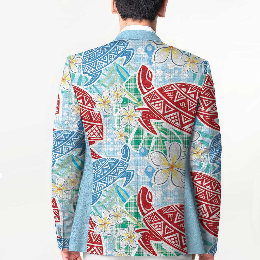 Palaka with Honu and Plumeria Blazer Hawaiian Heritage Spirit LT9 - Polynesian Pride