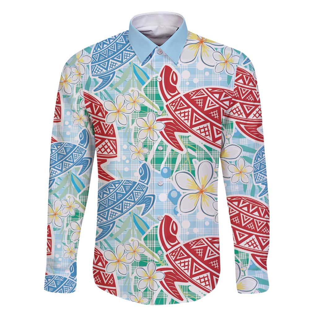 Palaka with Honu and Plumeria Family Matching Puletasi and Hawaiian Shirt Hawaiian Heritage Spirit - Polynesian Pride