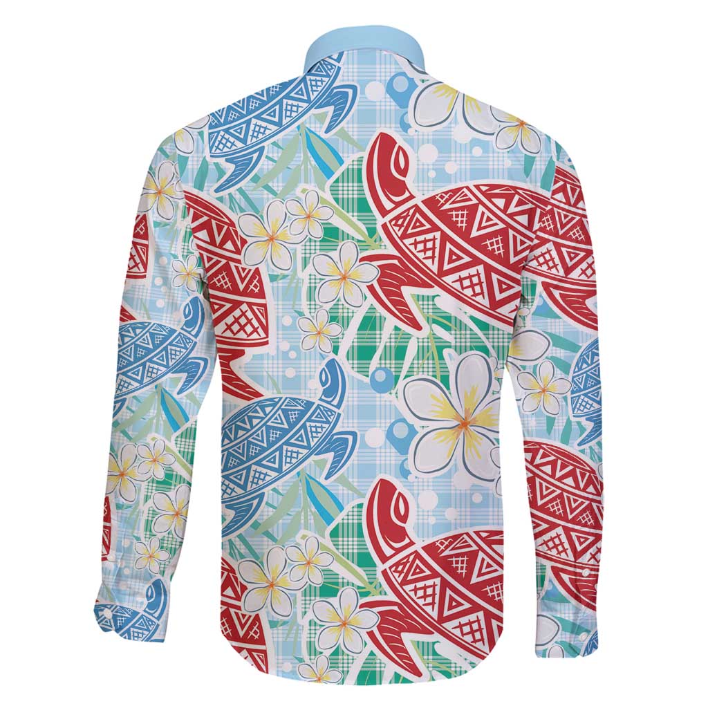 Palaka with Honu and Plumeria Family Matching Puletasi and Hawaiian Shirt Hawaiian Heritage Spirit - Polynesian Pride