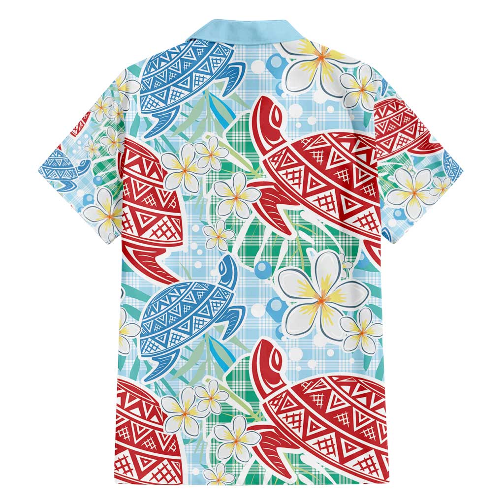 Palaka with Honu and Plumeria Family Matching Summer Maxi Dress and Hawaiian Shirt Hawaiian Heritage Spirit - Polynesian Pride