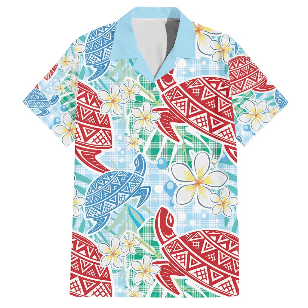 Palaka with Honu and Plumeria Hawaiian Shirt Hawaiian Heritage Spirit - Polynesian Pride