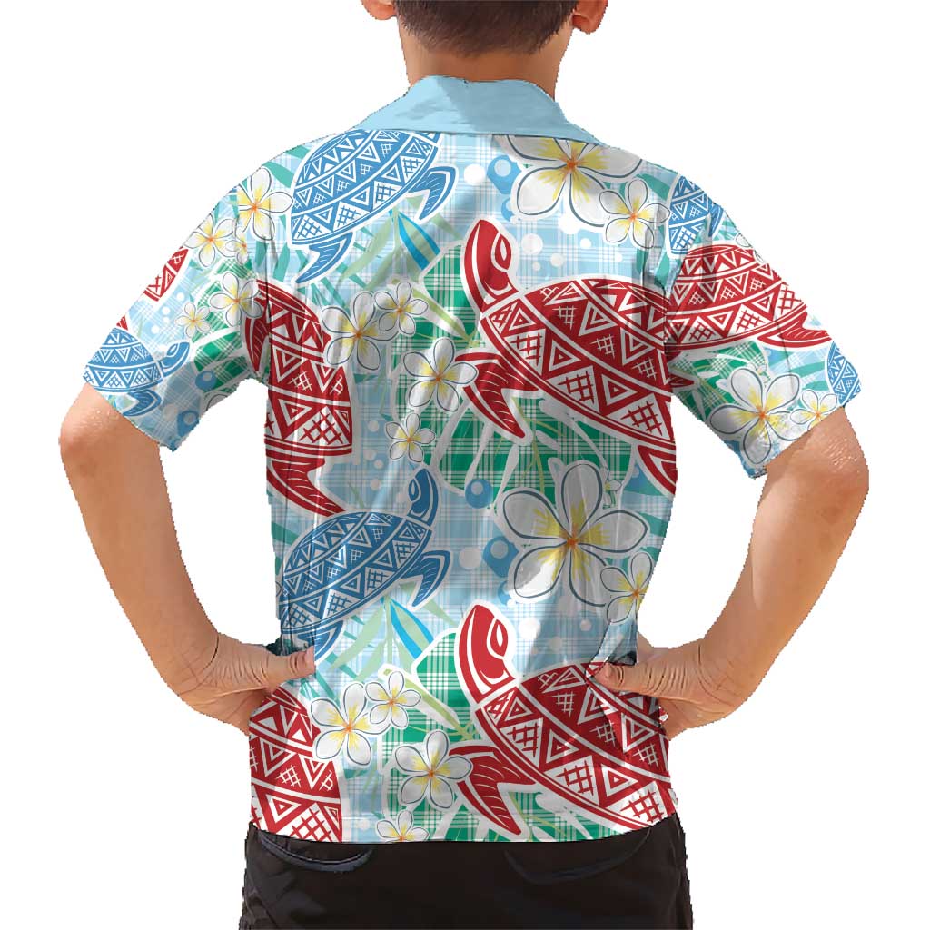 Palaka with Honu and Plumeria Hawaiian Shirt Hawaiian Heritage Spirit - Polynesian Pride