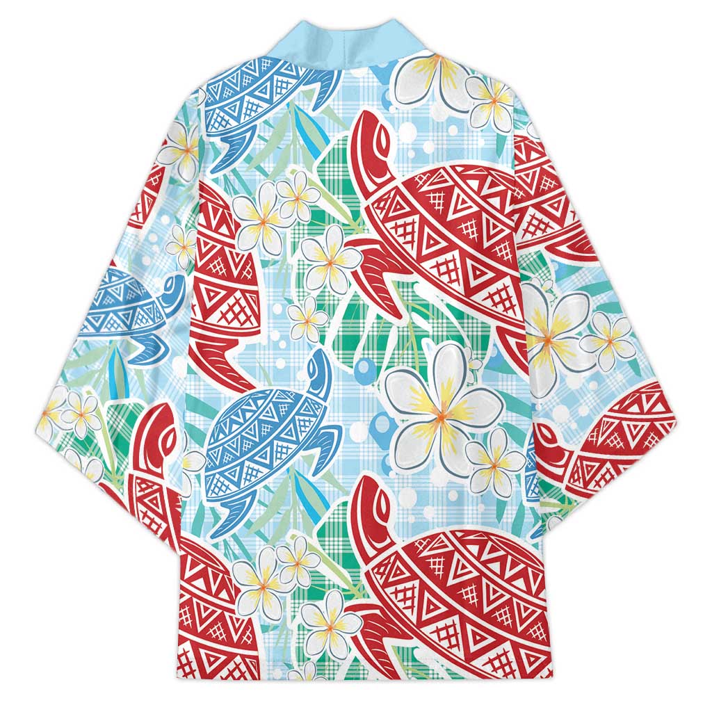 Palaka with Honu and Plumeria Kimono Hawaiian Heritage Spirit - Polynesian Pride