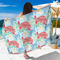 Palaka with Honu and Plumeria Sarong Hawaiian Heritage Spirit - Polynesian Pride