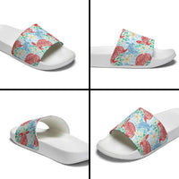 Palaka with Honu and Plumeria Slide Sandals Hawaiian Heritage Spirit - Polynesian Pride