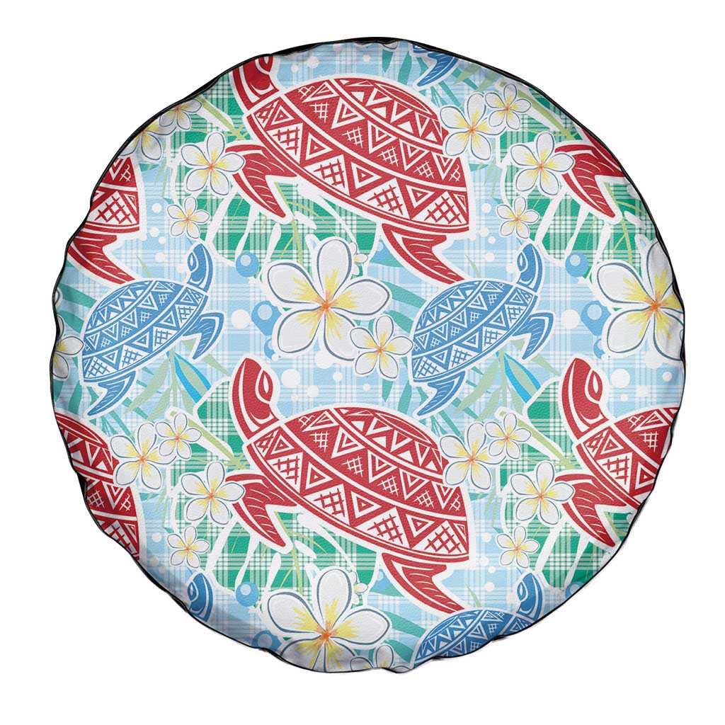 Palaka with Honu and Plumeria Spare Tire Cover Hawaiian Heritage Spirit - Polynesian Pride