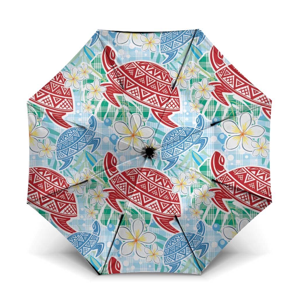 Palaka with Honu and Plumeria Umbrella Hawaiian Heritage Spirit - Polynesian Pride