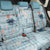 Blue Palaka Crane and Flowers Back Car Seat Cover Japan Heritage Spirit - Polynesian Pride