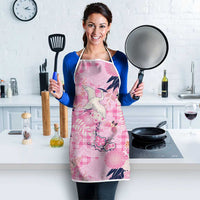 Pink Palaka Crane and Flowers Apron Japan Heritage Spirit LT9 - Polynesian Pride