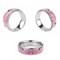 Pink Palaka Crane and Flowers Classic Ring Japan Heritage Spirit LT9 - Polynesian Pride