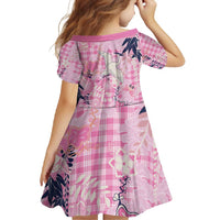 Pink Palaka Crane and Flowers Family Matching Off Shoulder Maxi Dress and Hawaiian Shirt Japan Heritage Spirit - Polynesian Pride