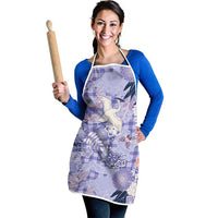 Purple Palaka Crane and Flowers Apron Japan Heritage Spirit LT9 - Polynesian Pride