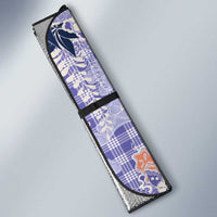 Purple Palaka Crane and Flowers Auto Sun Shade Japan Heritage Spirit - Polynesian Pride