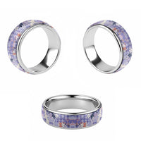 Purple Palaka Crane and Flowers Classic Ring Japan Heritage Spirit LT9 - Polynesian Pride