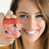 Red Palaka Crane and Flowers AirPods Case Japan Heritage Spirit LT9 - Polynesian Pride