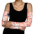 Red Palaka Crane and Flowers Arm Sleeves Japan Heritage Spirit - Polynesian Pride