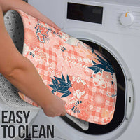 Red Palaka Crane and Flowers Bathroom Set Japan Heritage Spirit - Polynesian Pride