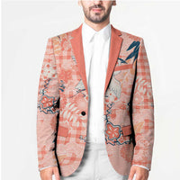 Red Palaka Crane and Flowers Blazer Japan Heritage Spirit LT9 - Polynesian Pride